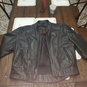Hot leathers leather jacket  2xl. With liner.
